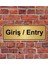 Altın Renk 10 x 20 cm Giriş Entry Yazılı Metal Yönlendirme Levhası 1