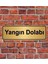 Altın Renk 10 x 20 cm Yangın Dolabı Yazılı Metal Yönlendirme Levhası 1