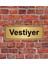 Altın Renk 10 x 20 cm Vestiyer Yazılı Metal Yönlendirme Levhası 1