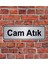 Gümüş Renk 10 x 20 cm Cam Atık Yazılı Metal Yönlendirme Levhası 1