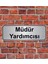Gümüş Renk 10 x 20 cm Müdür Yardımcısı Yazılı Metal Yönlendirme Levhası 1