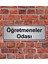 Gümüş Renk 10 x 20 cm Öğretmenler Odası Yazılı Metal Yönlendirme Levhası 1