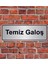 Gümüş Renk 10 x 20 cm Temiz Galoş Yazılı Metal Yönlendirme Levhası 1