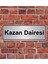 Gümüş Renk 10 x 20 cm Kazan Dairesi Yazılı Metal Yönlendirme Levhası 1