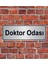 Gümüş Renk 10 x 20 cm Doktor Odası Yazılı Metal Yönlendirme Levhası 1