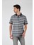 Çizgili Polo Yaka Erkek T-Shirt - Minimalist Stil 4