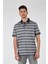 Çizgili Polo Yaka Erkek T-Shirt - Minimalist Stil 5