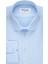 GM2024700273 Klasik Yaka Slim Fit Armürlü Mavi Erkek Gömlek 1