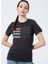 222 LCF 242021 Bisiklet Yaka Oversized Baskılı Antrasit Kadın T-Shirt 1