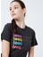 222 LCF 242021 Bisiklet Yaka Oversized Baskılı Antrasit Kadın T-Shirt 2