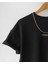 Erkek Siyah Fitilli Oversize %100 Pamuk Kadife Kumaş Yazlık Kısa Kollu T-Shirt 2