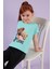 Baskılı Bisiklet Yaka Pamuklu T Shirt Kız Çocuk T Shirt 6211034 1