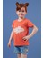 Baskılı Bisiklet Yaka Pamuklu T Shirt Kız Çocuk T Shirt 6211028 2