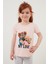Baskılı Bisiklet Yaka Pamuklu T Shirt Kız Çocuk T Shirt 6211034 3