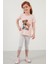 Baskılı Bisiklet Yaka Pamuklu T Shirt Kız Çocuk T Shirt 6211034 4