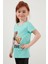 Baskılı Bisiklet Yaka Pamuklu T Shirt Kız Çocuk T Shirt 6211034 3