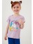 Baskılı Bisiklet Yaka Pamuklu T Shirt Kız Çocuk T Shirt 6211035 3