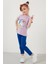 Baskılı Bisiklet Yaka Pamuklu T Shirt Kız Çocuk T Shirt 6211035 4