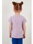 Baskılı Bisiklet Yaka Pamuklu T Shirt Kız Çocuk T Shirt 6211035 5