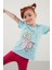 Baskılı Bisiklet Yaka Pamuklu T Shirt Kız Çocuk T Shirt 6211044 4
