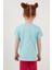 Baskılı Bisiklet Yaka Pamuklu T Shirt Kız Çocuk T Shirt 6211044 5