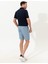 Erkek Mavi Regular Fit Bermuda Şort 50251541-VR036 4