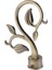 Pencere Perdesi Çubuk Uçları Finials Perdelik Kutup Dekoratif Kafaları Kapaklar Dia. 28 mm Yaprak- Bronz (Yurt Dışından) 1