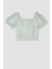 DeFacto Kız Çocuk Kare Yaka Kısa Kollu Pötikareli Bluz Etek Takım X1668A622SM