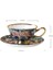 Vintage Kemik Çini Altın Jant Kahve Fincanı ve Tabağı Seti Leopar Orman Çita Kupa İngiliz Öğleden Sonra Çay Fincanı Ev Drinkware Hediye | Kahve Fincanı Setleri 3