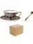 Vintage Kemik Çini Altın Jant Kahve Fincanı ve Tabağı Seti Leopar Orman Çita Kupa İngiliz Öğleden Sonra Çay Fincanı Ev Drinkware Hediye | Kahve Fincanı Setleri 4