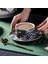 Nordic Coffee Fincan ve Tabağı Seti Yaratıcı Desen Yuvarlak Plaka Hediye ile 200 ml Kupa Çiçek Çay Bardağı Porselen Coffaf Takımları | Kahve Kupası Setleri 4