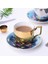 Avrupa Yaratıcı Kahve Fincanı Tam Çiçek Yansıma Ayna Kupası Seramik Kahve Kupa Kaplama Fincan Daire Çay Bardağı Seti Tazas Drinkware | Kahve Kupaları ve kupalar (Yurt Dışından) 2