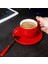 Cappuccino Latte Mavi Dağ Kahve Süt Kupası |kahve Fincanı ve Tabağı Seti 4