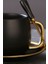 Nordic Buzlu Siyah Altın Kahve Kupa Latte Vintage Basit Seramik Kahve Fincanı Kaşık ve Tabağı ile Set Drinkware | Kahve Kupası Setleri 3