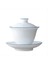 Beyaz Porselen Kapak Kase Ev Kungfu Tek Çay Bardağı Gaiwan El Yapımı Seramik Çay Seti Büyük Küçük Sancai Kapak Bowl | Teacups 1