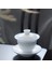 Beyaz Porselen Kapak Kase Ev Kungfu Tek Çay Bardağı Gaiwan El Yapımı Seramik Çay Seti Büyük Küçük Sancai Kapak Bowl | Teacups 3