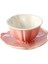 2 Takım Pembe Sevimli Flowermcreative Porselen Kupası ve Tabağı Seramik Basit Çay Setleri Modern Tasarım Kahve Kupaları Tazas Para Kafe | Teacup tabak Setleri (Yurt Dışından) 1