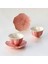 2 Takım Pembe Sevimli Flowermcreative Porselen Kupası ve Tabağı Seramik Basit Çay Setleri Modern Tasarım Kahve Kupaları Tazas Para Kafe | Teacup tabak Setleri (Yurt Dışından) 2