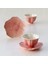 2 Takım Pembe Sevimli Flowermcreative Porselen Kupası ve Tabağı Seramik Basit Çay Setleri Modern Tasarım Kahve Kupaları Tazas Para Kafe | Teacup tabak Setleri (Yurt Dışından) 4