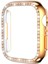Apple Watch 3 2 1 38 mm Uyumlu Kasa Koruyucu Taşlı Tasarım Metalik Renk Gövde Koruma (Önü Açık) 1