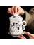 Mavi ve Beyaz Porselen Ofis Teacups Kapaklı Filtre Seramik El Boyalı Su Bardağı Ev Drinkware Hediyeler | Çay Bardakları (Pembe) 1