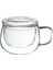Yüksek Kalite Dayanıklı 3 1 Set 320ML Temizle Isıya Dayanıklı Çay Kahve Fincanı Çay ile Demlik Filtre Kapak Ev Ofis Kullanımı | Filtre Çay Bardağı | Çay Cuplid Cups 3