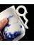 Mavi ve Beyaz Porselen Ofis Teacups Kapaklı Filtre Seramik El Boyalı Su Bardağı Ev Drinkware Hediyeler | Çay Bardakları (Mavi) 3