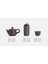 Mor Kil Kung Fu Çaydanlık 230 ml Porselen Yixing Zisha Çay Pot 4 Bardak Kung Fu Seyahat Çay Bardağı El Yapımı Çay Potu Kupası Seti | Teaware Setleri 4