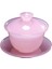 Yeşim Porselen Çay Kase 100 ml Pembe Hibiscus Çay Tureen Çin Kung Fu Çay Seti Teaware Master Cup Gaiwan Koleksiyonu El Sanatları Hediye | Çay Tureen 1