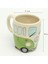 400 ml Yaratıcı El Boyama Çift Otobüs Kupalar Retro Seramik Fincan Kahve Süt Çay Kupa Drinkware Novetly Hediyeler | Kupalar (Yeşil) 2
