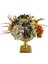 Yapay Çiçek ve Latex Aranjmanı Kare Ayaklı Yuvarlak Metal Gold Vazolu Masa Üstü Çiçeği Arajman 60402 1