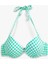 Bağlama Detaylı Ekose Bikini Üst 1