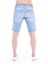 Cedy Denım Erkek Alanya Mavi Yıpratmalı Kot Şort Slim Fit Jean Şort C342 4