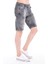Cedy Denım Erkek Makedon Gri Yıpratmalı Kot Şort Slim Fit Jean Şort C342 1